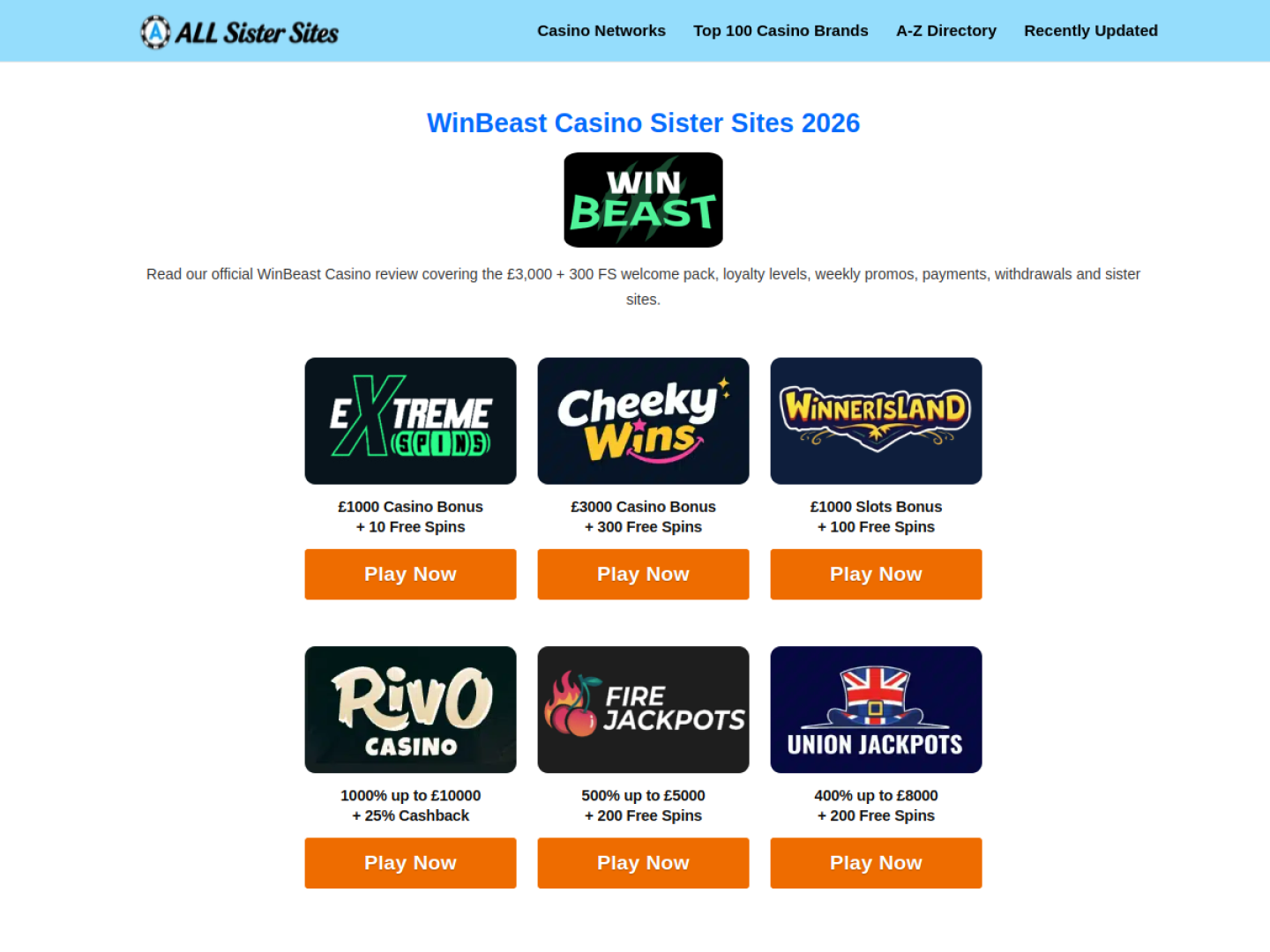 Screenshot van een openbare pagina over Winbeast, vastgelegd op 4 september 2026